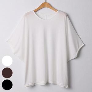 [강물처럼]빅사이즈날개티 G901L407 어반가오리무지반팔티 IL (1