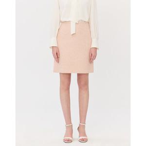 질스튜어트 뉴욕 여성 26SS 핑크 멜란지 코튼혼방 트위드스커트 JSSK6B190P2