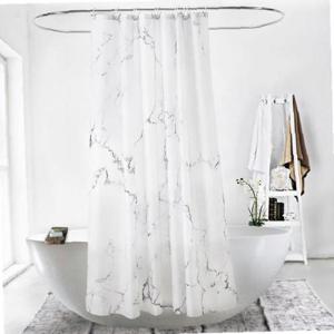 대리석 마블 패브릭 욕실 방수 샤워커튼