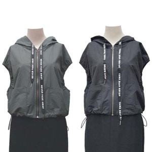 [할마마마][할마마마] 셔링집업바스락조끼 후드리본끈 국내제작