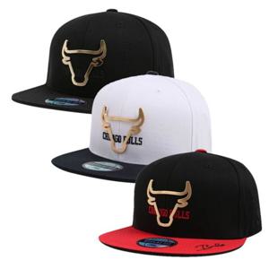 [NBA] CHI 불스 아웃라인 메탈 스냅백 HYFLAT 모자 N255AP614P