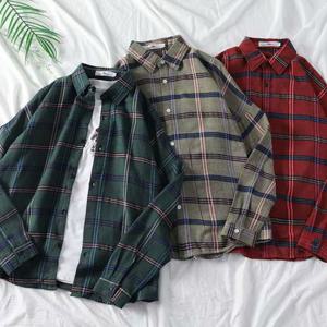 긴팔 남성 베이직 체크 남방 셔츠 면남방 남자긴팔티