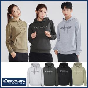 디스커버리 25년 가을 신상/할인 남여공용 로건 후드티/스웻티셔츠/세미오버핏/기능성캐주얼 DXHD31054-DXMIA