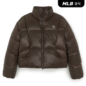 [카리나 PICK][MLB공식] 25FW 여성 크롭 커브패딩 NY (Brown) 3FDJB2056-50BRS