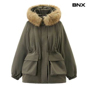 [비엔엑스]윈터 퍼 후드 집업 야상 점퍼 (BX4JP051L0)