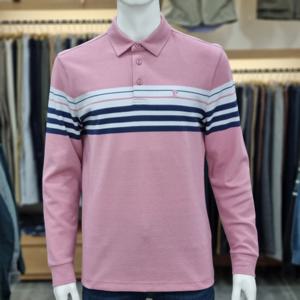 [크로커다일남성]봄 허니콤 조직 컬러 블럭 카라티셔츠 PQTS1414