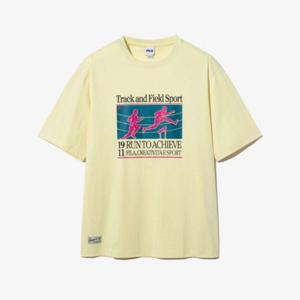 휠라반팔티 TQJ FS2RSH2110X-YEW 트랙앤필드 아카이브 반팔티