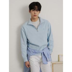 [빈폴멘] 텍스처 쿼터집 긴소매 티셔츠  스카이 블루 (BC6241C67Q)