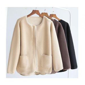 [깨비몰][깨비몰]여성 데일리 기모 뽀글이 폭신 가디건/ 3컬러 (