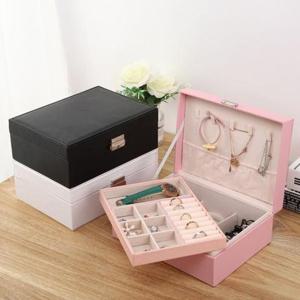악세사리정리함 주얼리 2단 가죽 귀걸이 악세사리 보관함 보석함