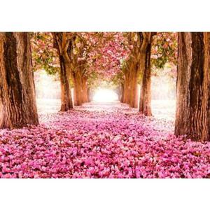 봄 1000피스 목재 직소퍼즐 핑크 꽃나무 가로수길