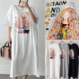 [강물처럼]위쉬몰 MA 굿소녀캐릭터나염원피스(U168H503) 빅사이