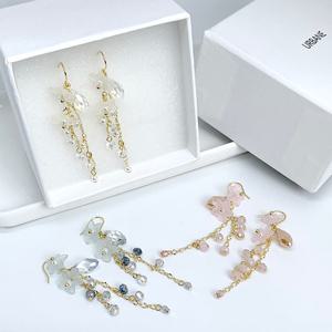 [폭스타일] [핸드메이드] 쁘띠 플라워 비즈 귀걸이