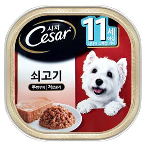 마즈 시저캔 쇠고기(11세이상) 100g 강아지 습식캔