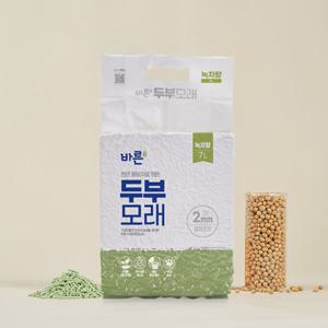 [6개세트] 바른두부모래 녹차향 7L 고양이 모래