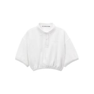 알렉산더왕 밴딩 헴 크롭 폴로 탑 4CC3251030120