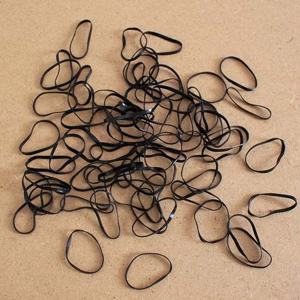 검정 고무줄 머리끈 70개입 머리끈 머리고무줄 헤어악세사리