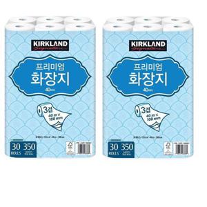 [커클랜드] 커클랜드 시그니춰 프리미엄 3겹화장지40m x 30롤x2 총60롤
