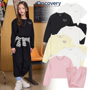 디스커버리키즈 DKAZ12061 여아 맨투맨+팬츠+반팔티 3SET