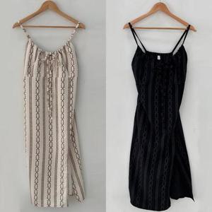 [강물처럼]빅사이즈끈원피스 U388L504 자유에스닉끈나시원피스 Y