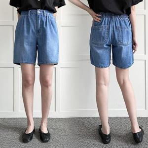 [강물처럼]빅사이즈밴딩바지 P573L504 샌드워싱뒷밴드청반바지 L