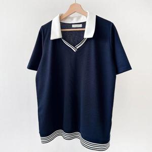 [강물처럼]빅사이즈카라티 U309L505 푸룬스트라이프라인티 BS (3