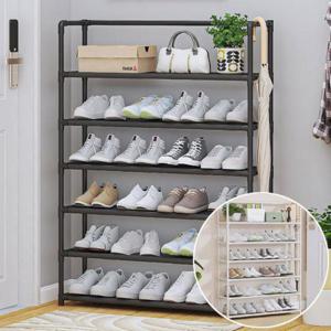 현관신발장 6단와이드 현관 신발 정리대 수납 정리함 선반 신발장