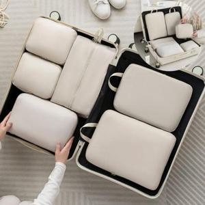 압축백 여행용 압축파우치 압축팩 방수파우치 캐리어 이너백 수납가방 6종세트 5COLOR