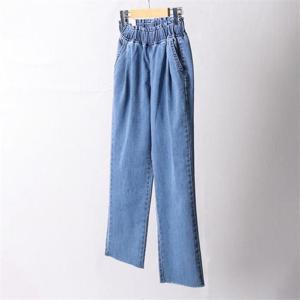 [강물처럼]빅사이즈사랑해요 I480L204 통밴딩핀턱데님팬츠 LO (8