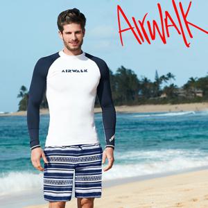 [에어워크]에어워크서프 남성래쉬가드세트(티셔츠+트렁크)YAWe50