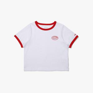 [디아도라] 위켄드 링거 반팔 티셔츠 우먼 WHITE