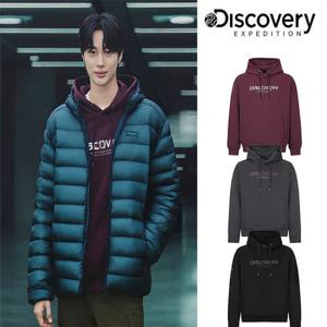 디스커버리 25FW 신상/공용/변우석착장/커플/남성/여성/오버핏/빅로고 변형 기모 후드티 DXHD53056