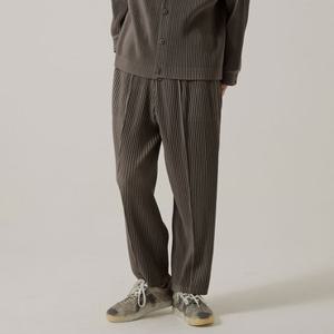 [백화점][몽플리쎄] [공용] 턱 플리츠 스트레이트 팬츠_그레이