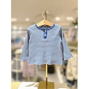 블루독베이비 10 26SS (BL) 스트라이프 골지티셔츠 A (4611933003)