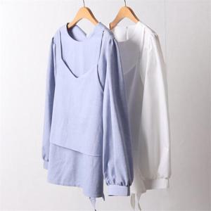 [강물처럼]빅사이즈사랑해요 I230L203 코튼뷔스티에블라우스 LT