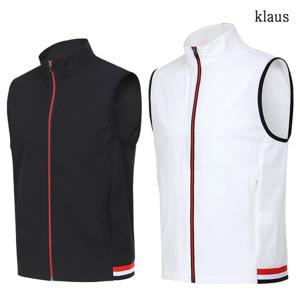 클라우스 풀집업 배색지퍼 남성 골프조끼 KL1232