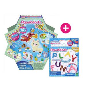[토이트론]아쿠아비즈 24컬러 스타비즈 플레이 세트 + A B C 알파벳 컬렉션