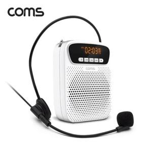블루투스스피커 COMS) 블루투스 스피커 유선 마이크 앰프 White