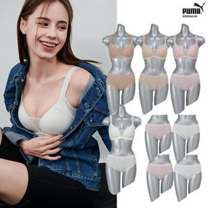 [푸마]여성 노와이어 풀커버 몰드 속옷 12종세트(브라4+팬티8)