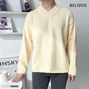 [빌리버스]빌리버스 남자 니트 BDT346 브이넥 긴팔 티셔츠
