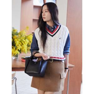 [빈폴ACC] 페블 사각 토트백 - 블랙 (BE62D3M065)