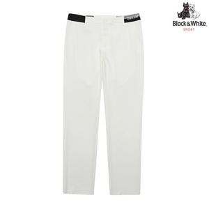 [블랙앤화이트] 남성 로고니트 장식 기능성 바지 5013GZWP_WHITE