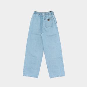 프라다 삼각로고 밴딩 와이드 데님 여성 팬츠 GFP509 14CC F0BAU