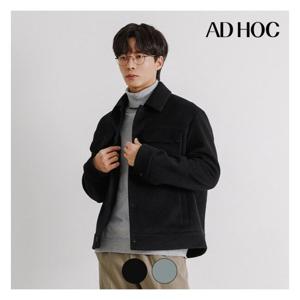 [애드호크]남성 모직 라이크 아웃 포켓 트러커 재킷(HAAUJ30)