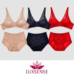 (럭센스)소프트 순면 플라워 B컵 브라팬티 세트