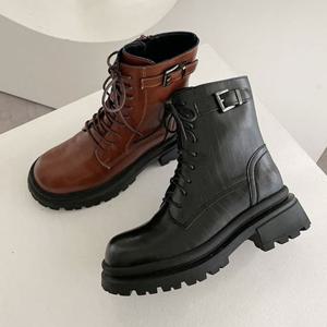 홀릭 HSM018 여자 워커 천연가죽 발편한 고급 부츠