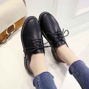 여자 캐주얼 가을 옥스퍼드화 로퍼 데일리룩 스타일