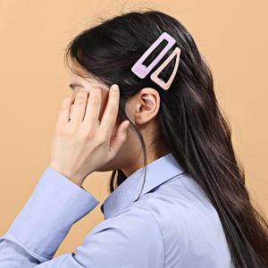 2개 네모 똑딱 핀 앞머리핀 컬러똑딱핀