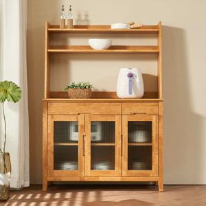 파로마 네오 데마르 1200 원목 홈카페 수납장+상부장 NES046