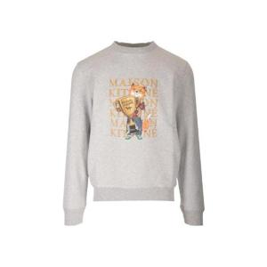 메종 키츠네 폭스 챔피온 레귤러 스웨트셔츠 라이트 그레이 멜란지 LM00311KM0001-H120